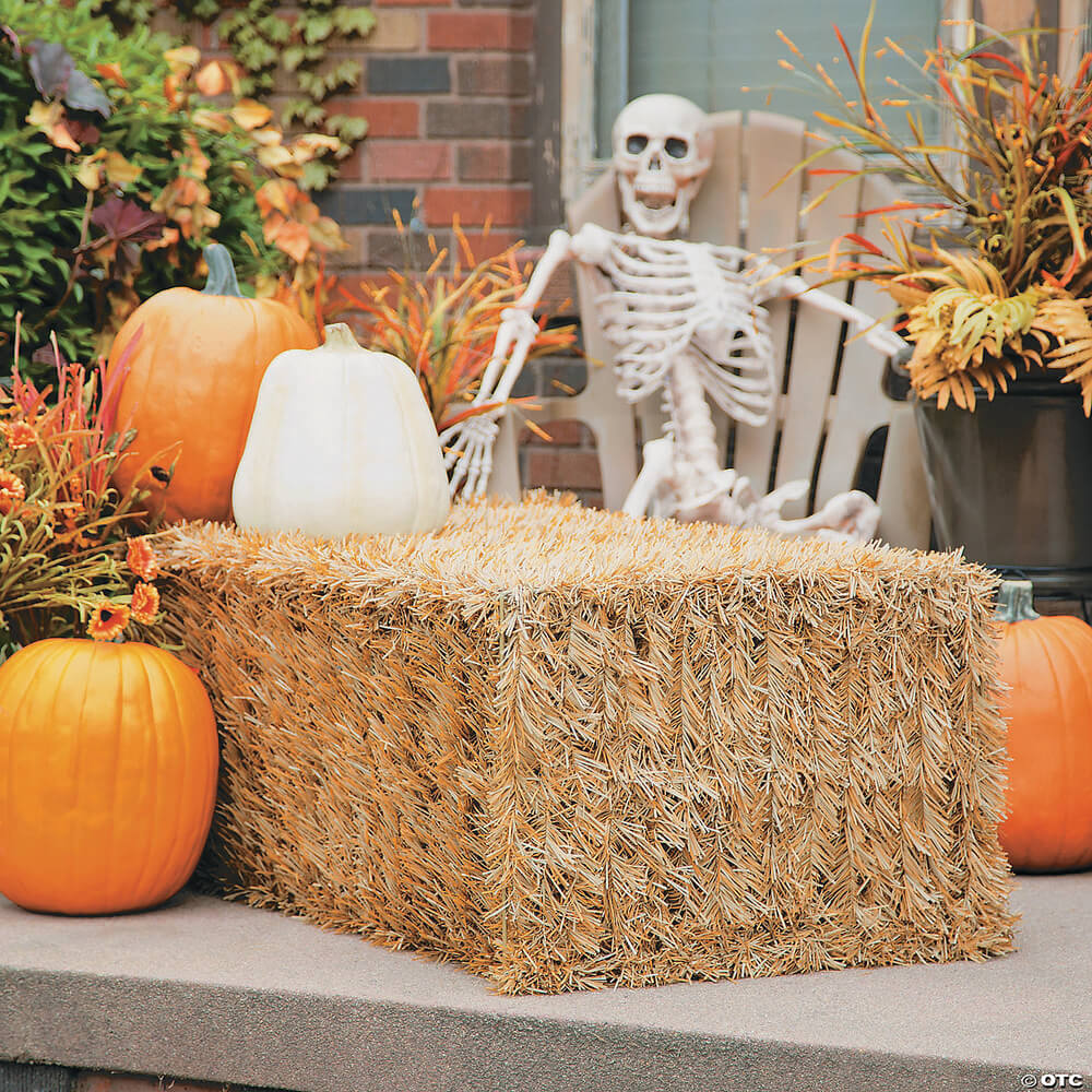 collapsible faux hay bale