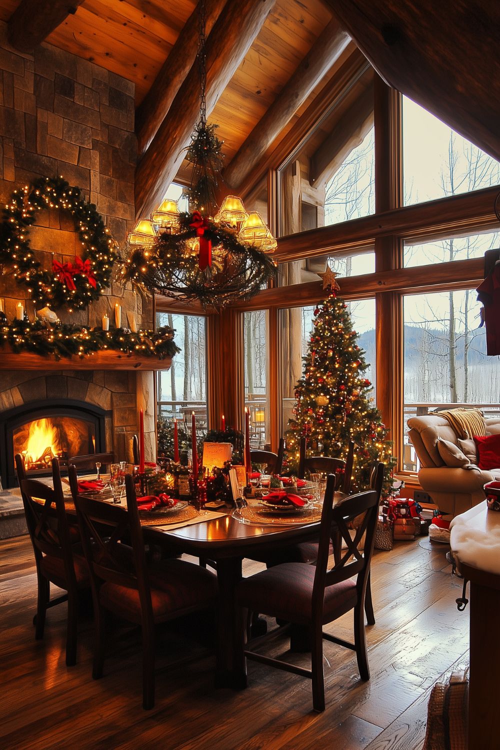 Elegant Christmas dining table decor ideas