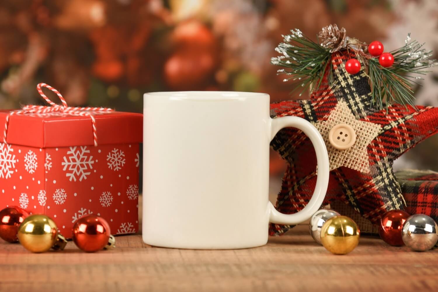 Christmas Coffee Ceramic Mug Mockup