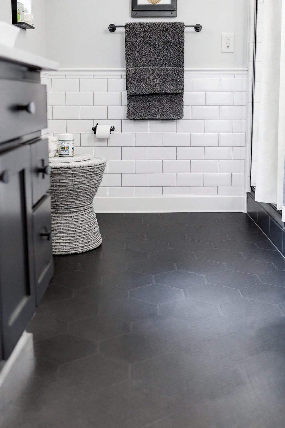 Charcoal Hexagon Floor Tiles