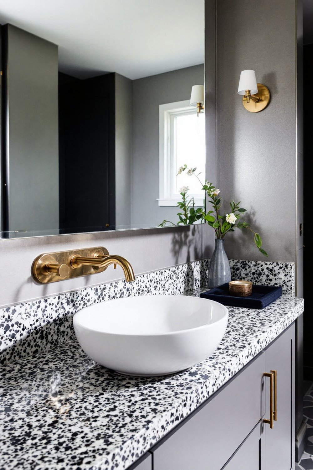 Grey Terrazzo Countertop