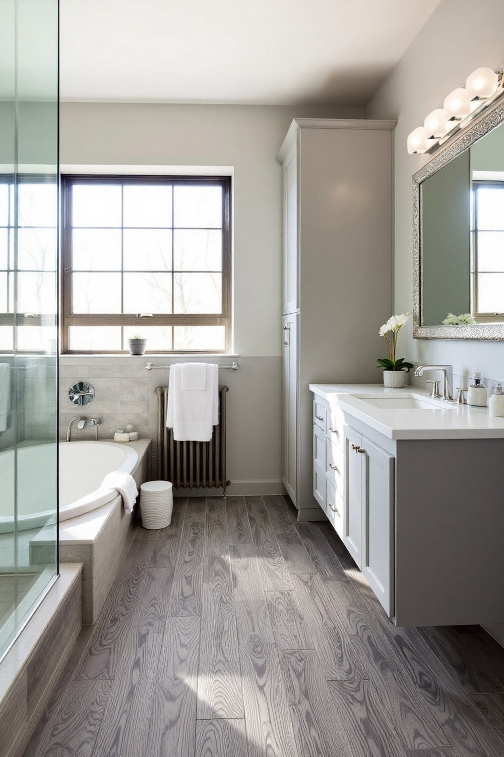Grey Wood-Look Ceramic Tiles