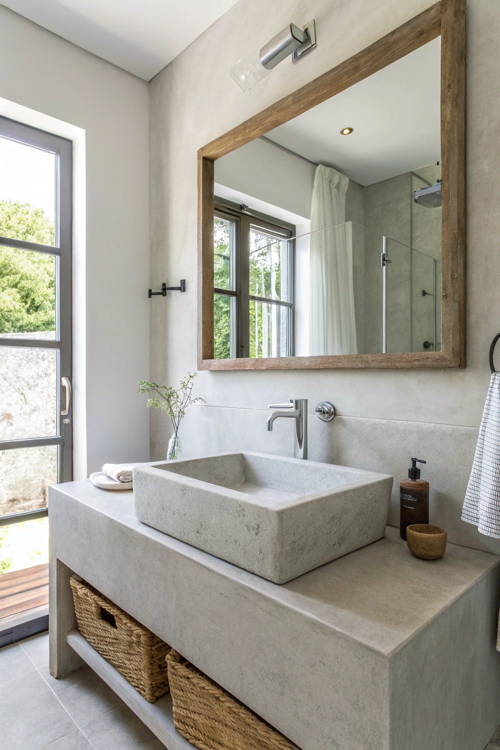 Light Grey Cement Sink