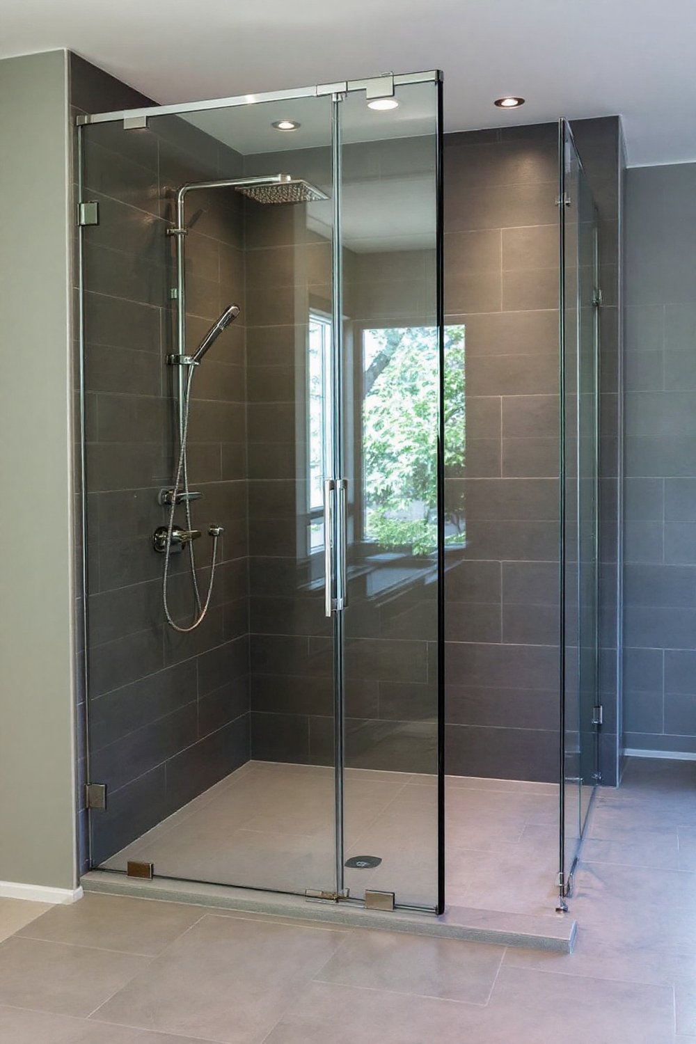 Grey Glass Shower Enclosure