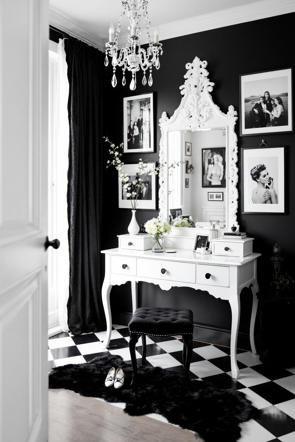 Vintage Glamour in Black and White