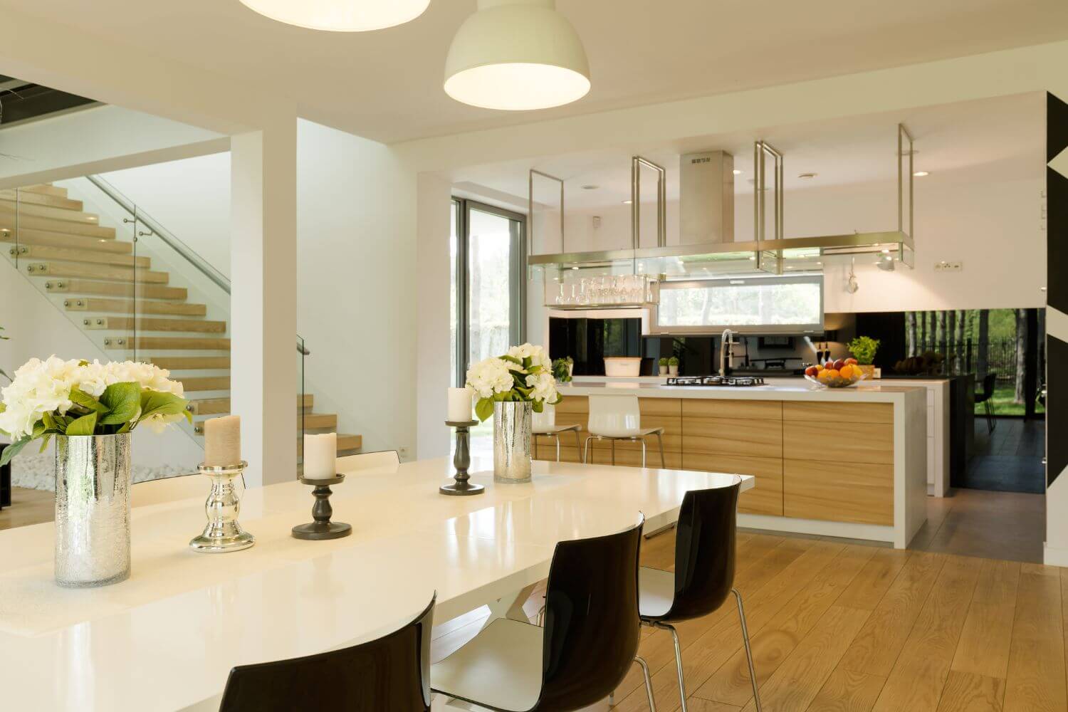 Dining room open to kitchen idea
